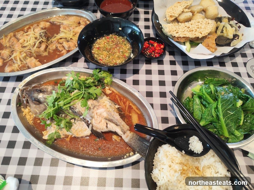Table with various dishes
