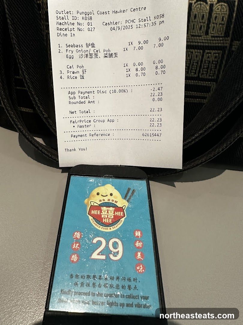Receipt and Table Number Display