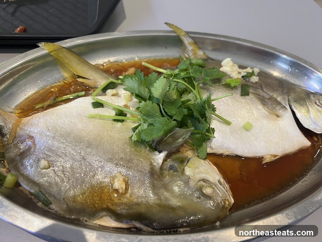 Steamed Fish with Garlic and Cilantro