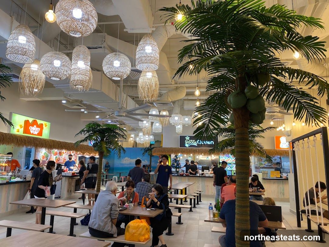 Food Court with Tropical Decor