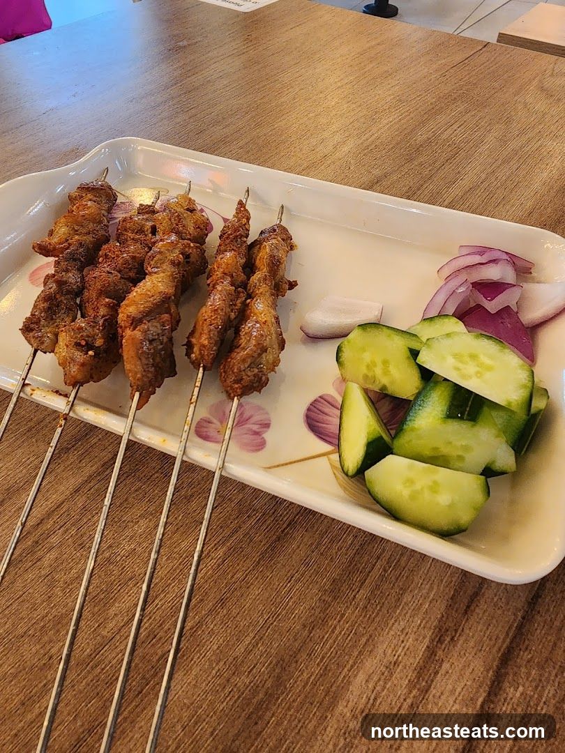 Lamb Skewers with Cucumber and Onion