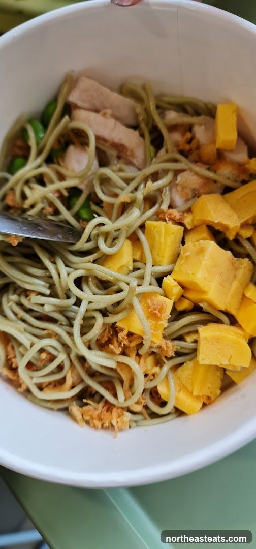 Noodle Bowl with Chicken and Cheese
