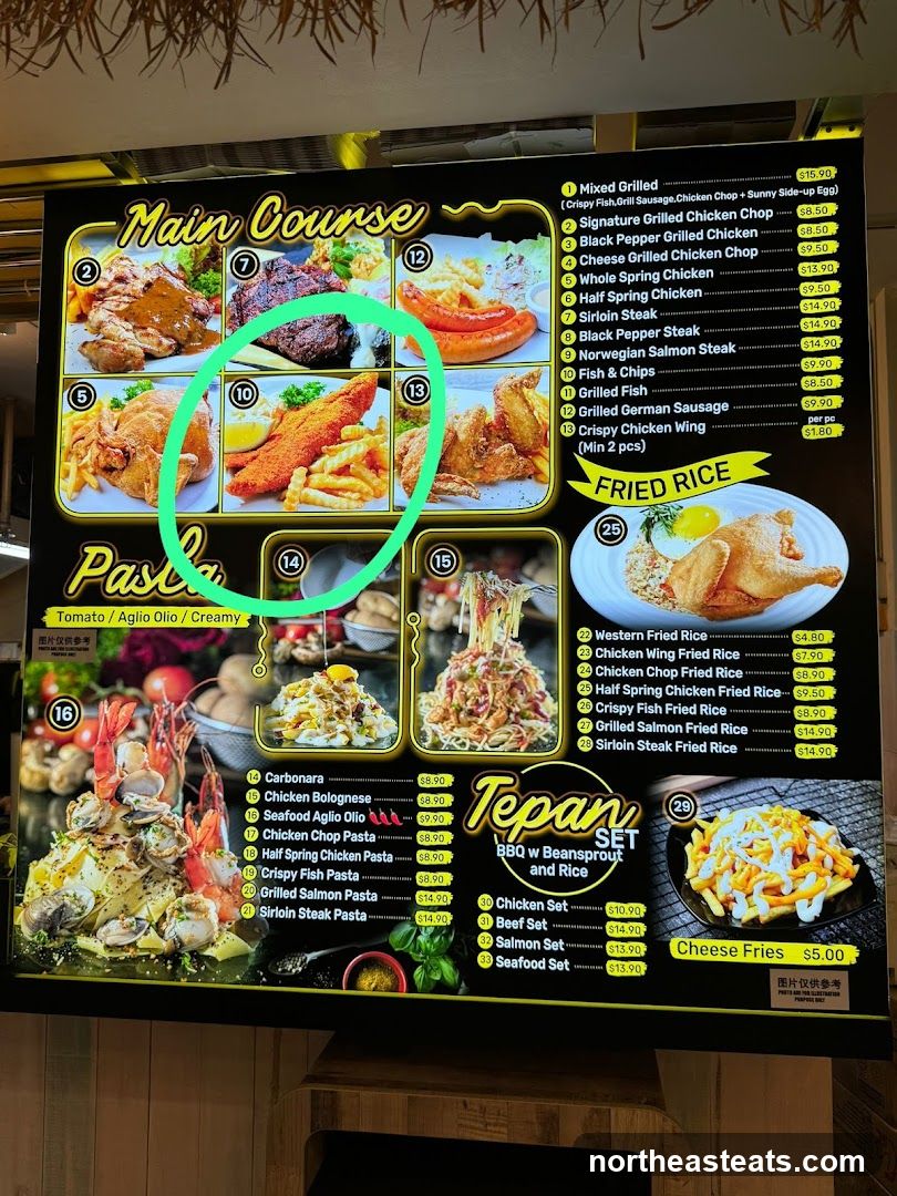 Main Course Menu