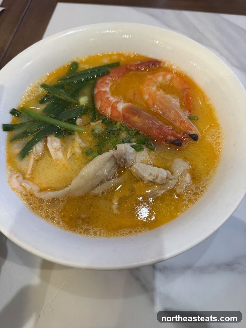 Noodle Soup with Shrimp and Chicken