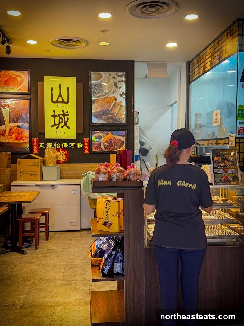 Food stall interior with staff