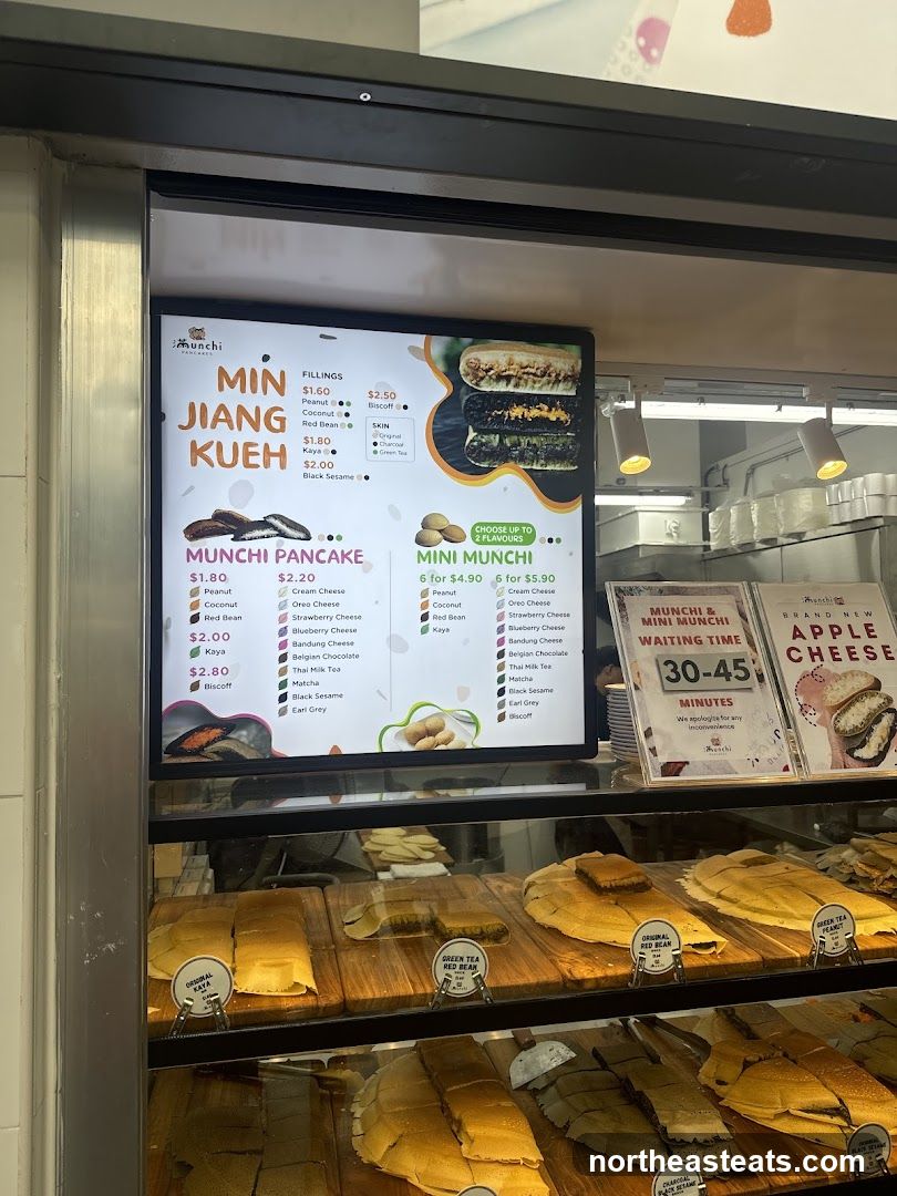 Munchi Pancakes Menu and Display