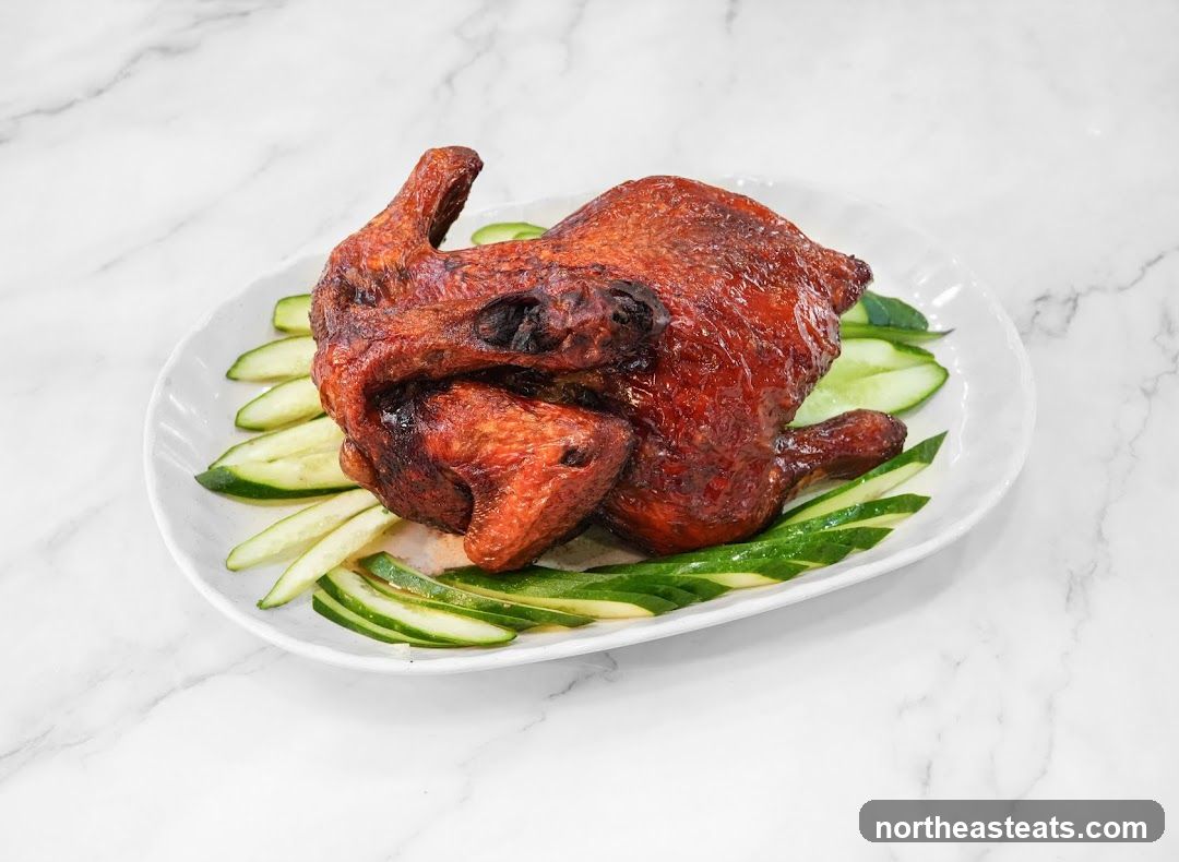Roasted Chicken with Cucumber Slices