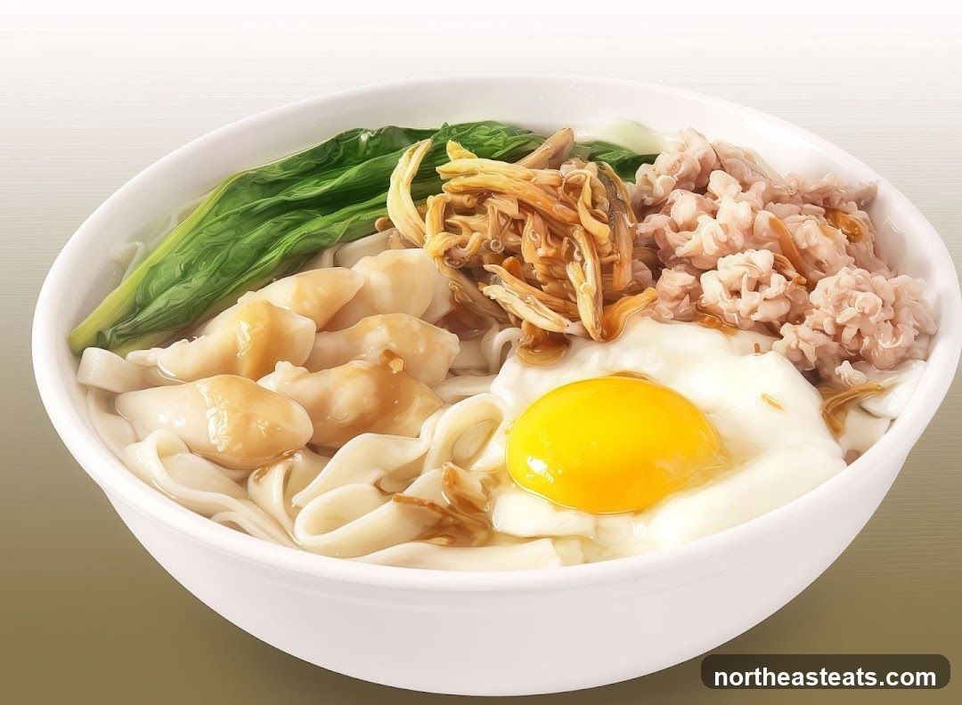 Noodle Soup with Egg and Toppings