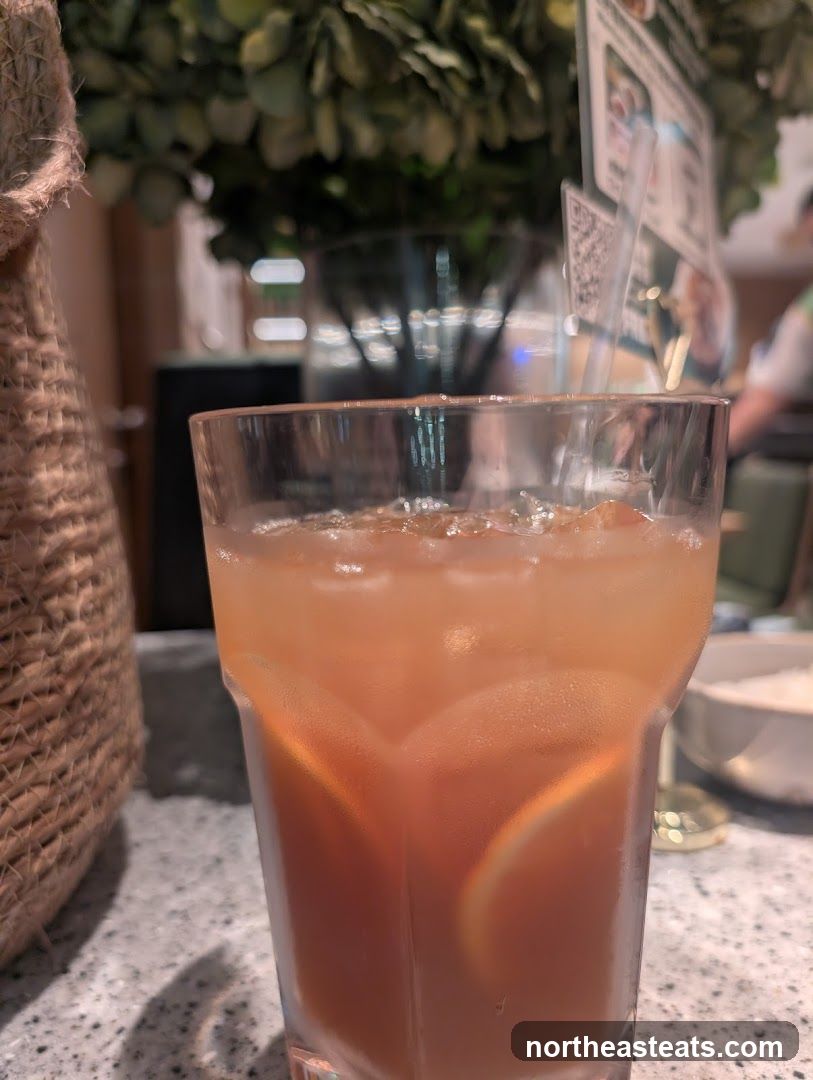 Iced Drink with Lemon Slices