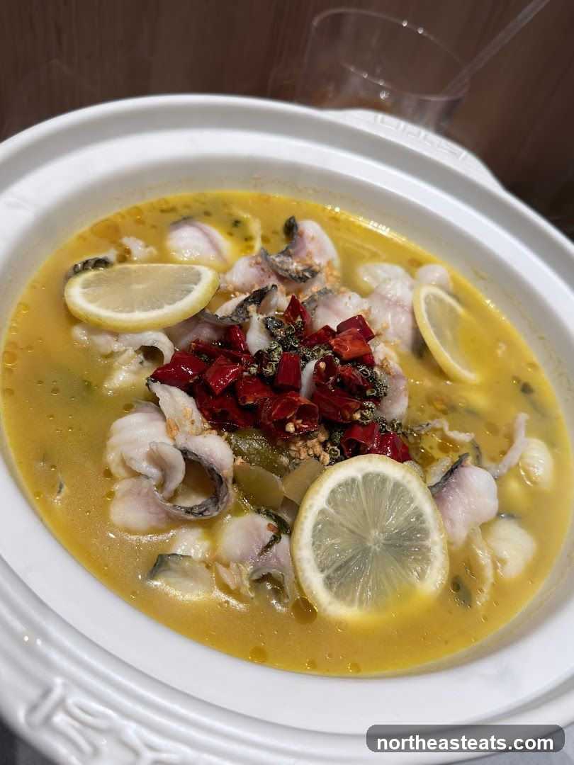 Fish in Broth with Lemon and Chili