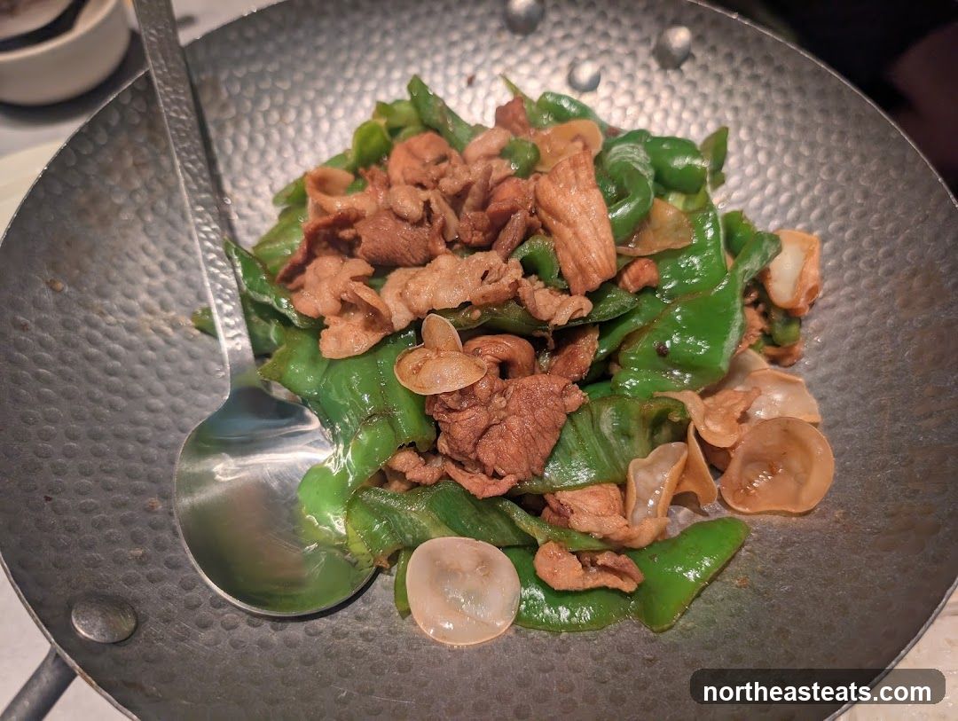 Stir-fried dish with peppers and meat