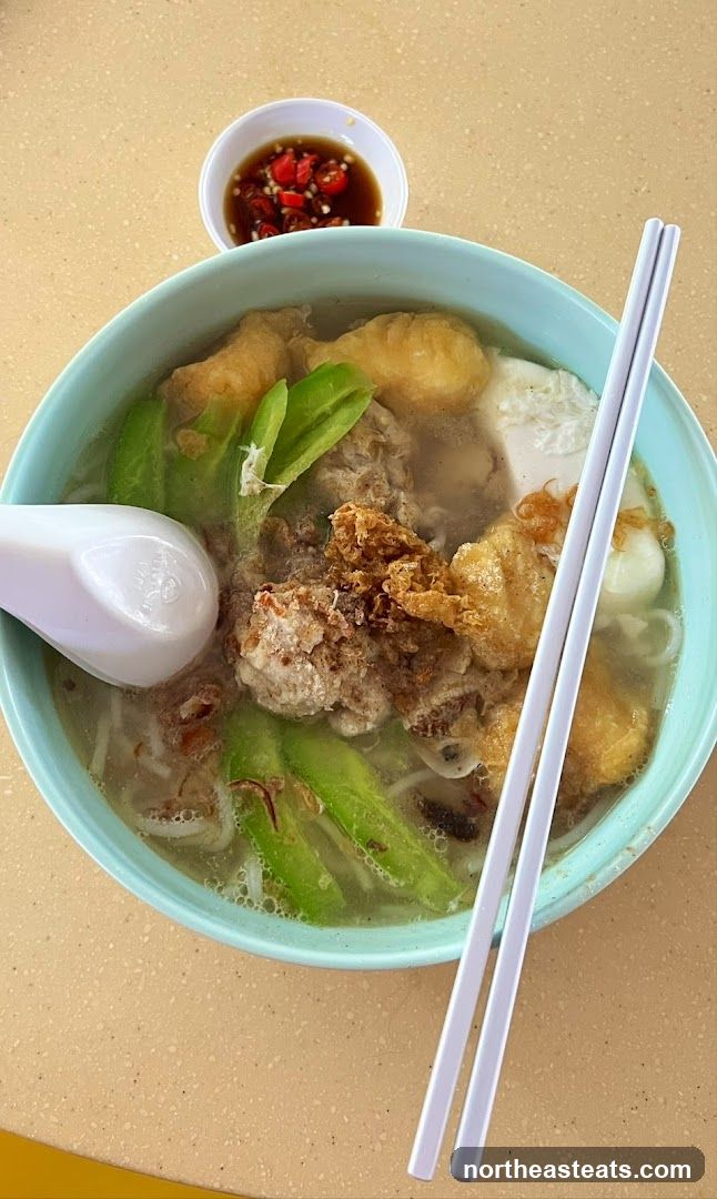 Noodle Soup with Meatballs and Tofu