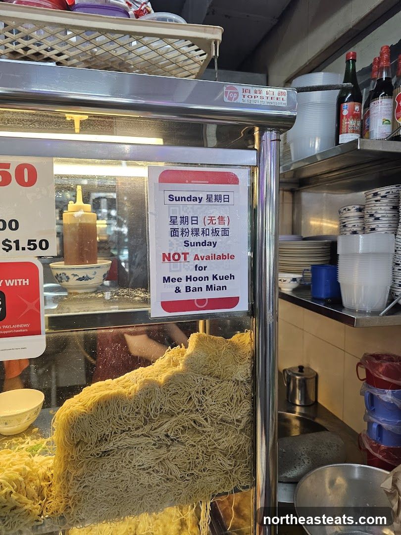 Noodle stall notice