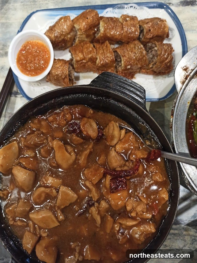 Two dishes of food