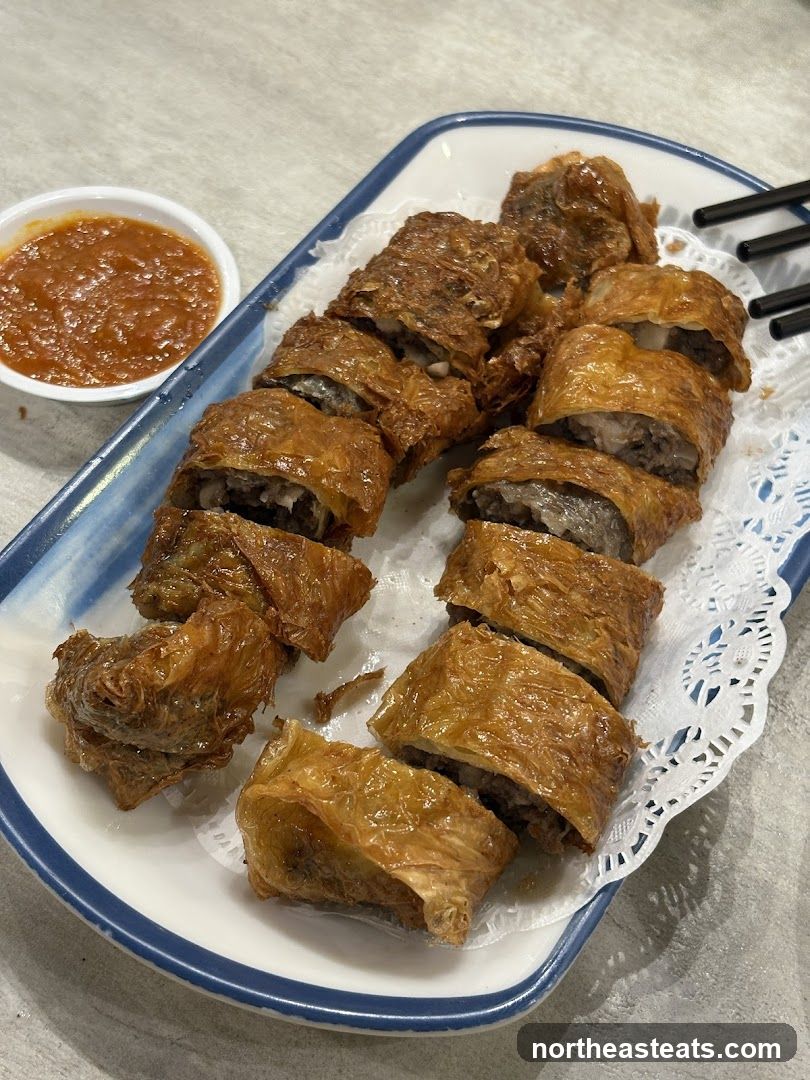 Fried Bean Curd Rolls with Sauce