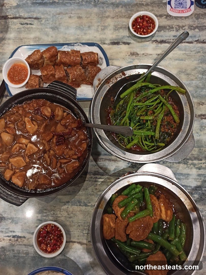 Table with various dishes