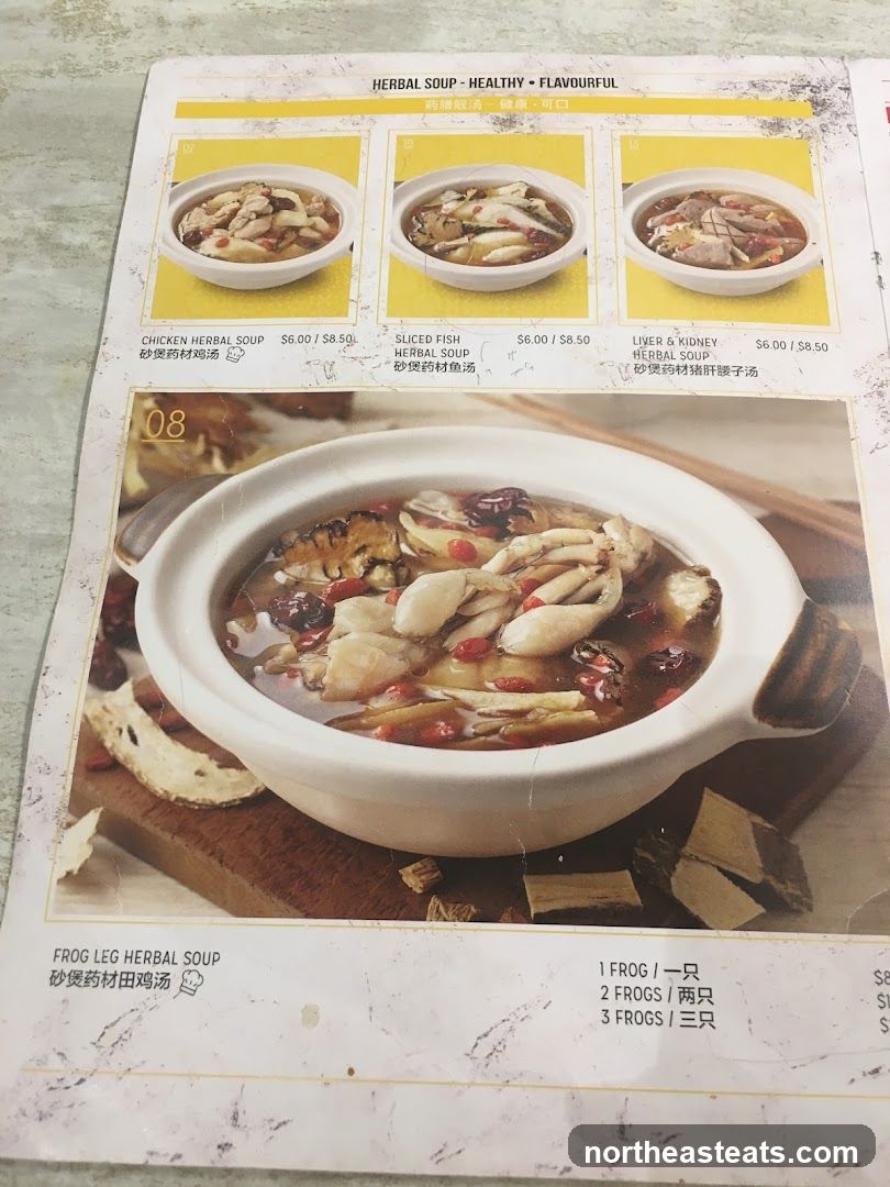 Herbal Soup Menu