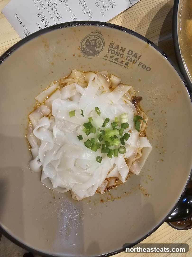 Noodles in a bowl