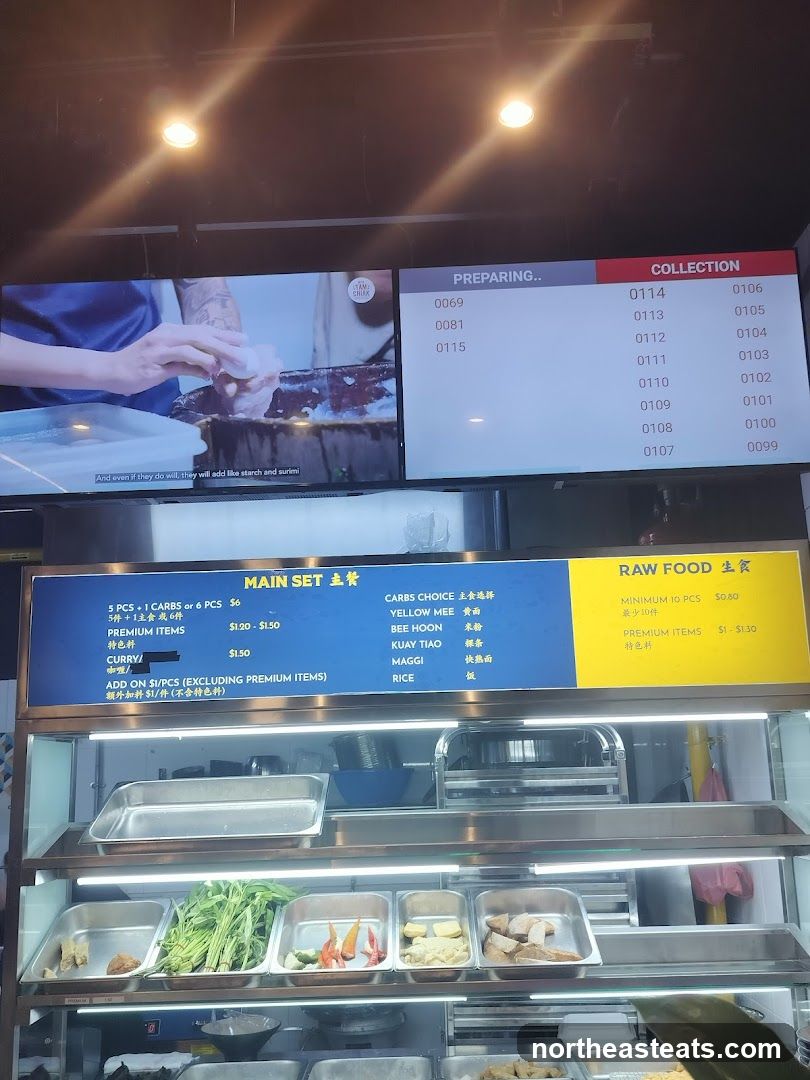 Food Stall Menu and Preparation Display