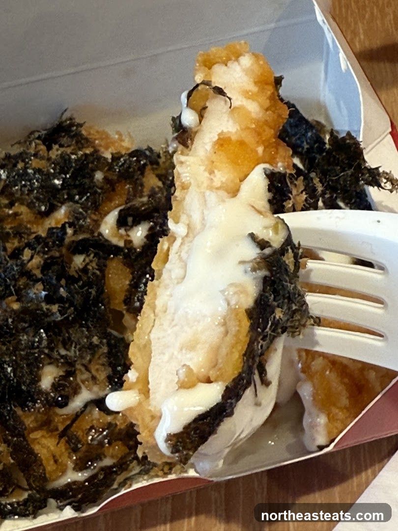 Fried Chicken with Seaweed and Sauce