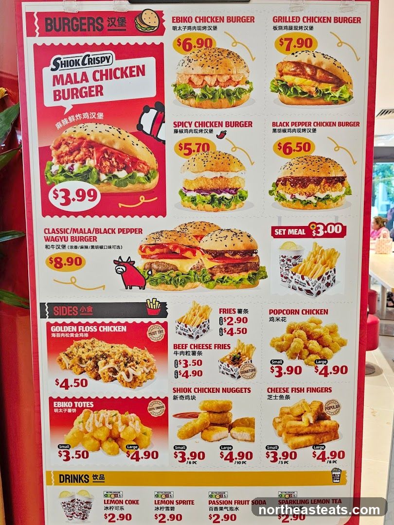 Shiok Crispy Menu
