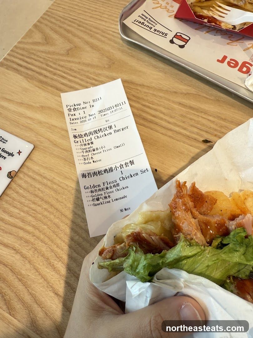 Receipt and Food