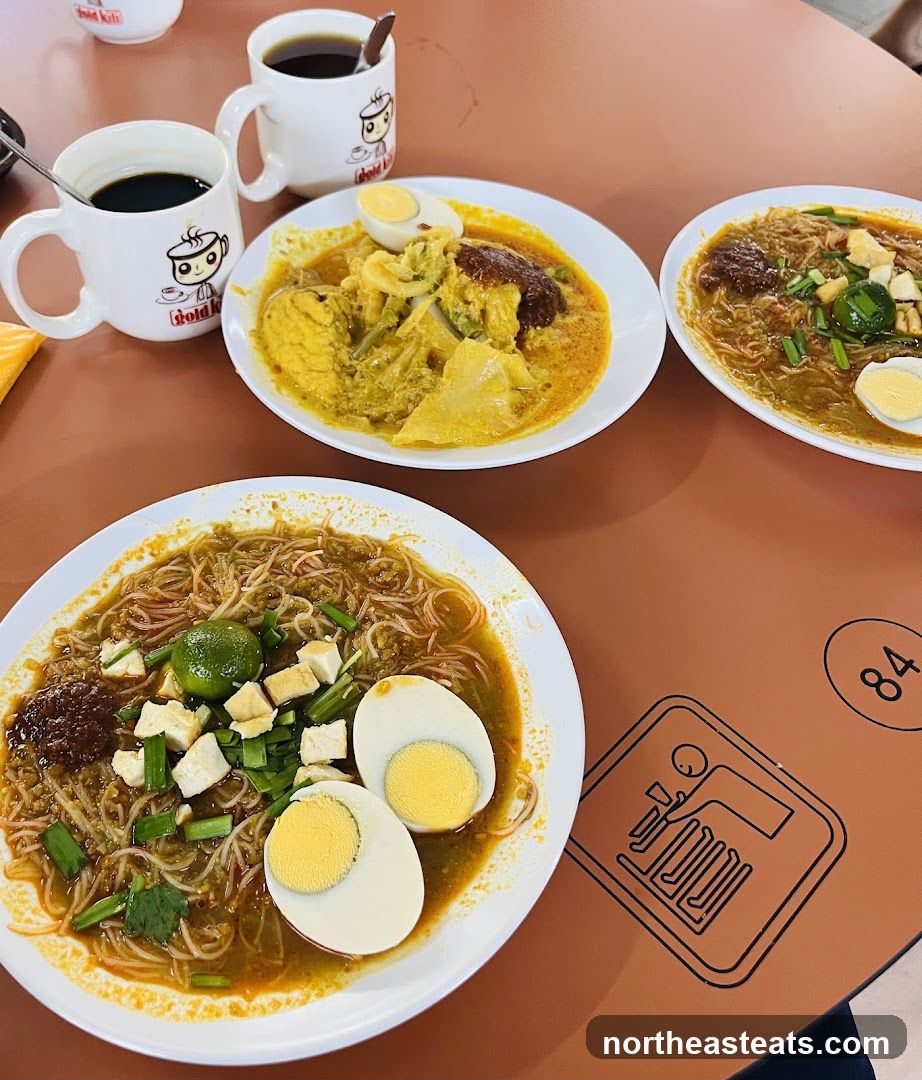 Noodle Dishes and Coffee