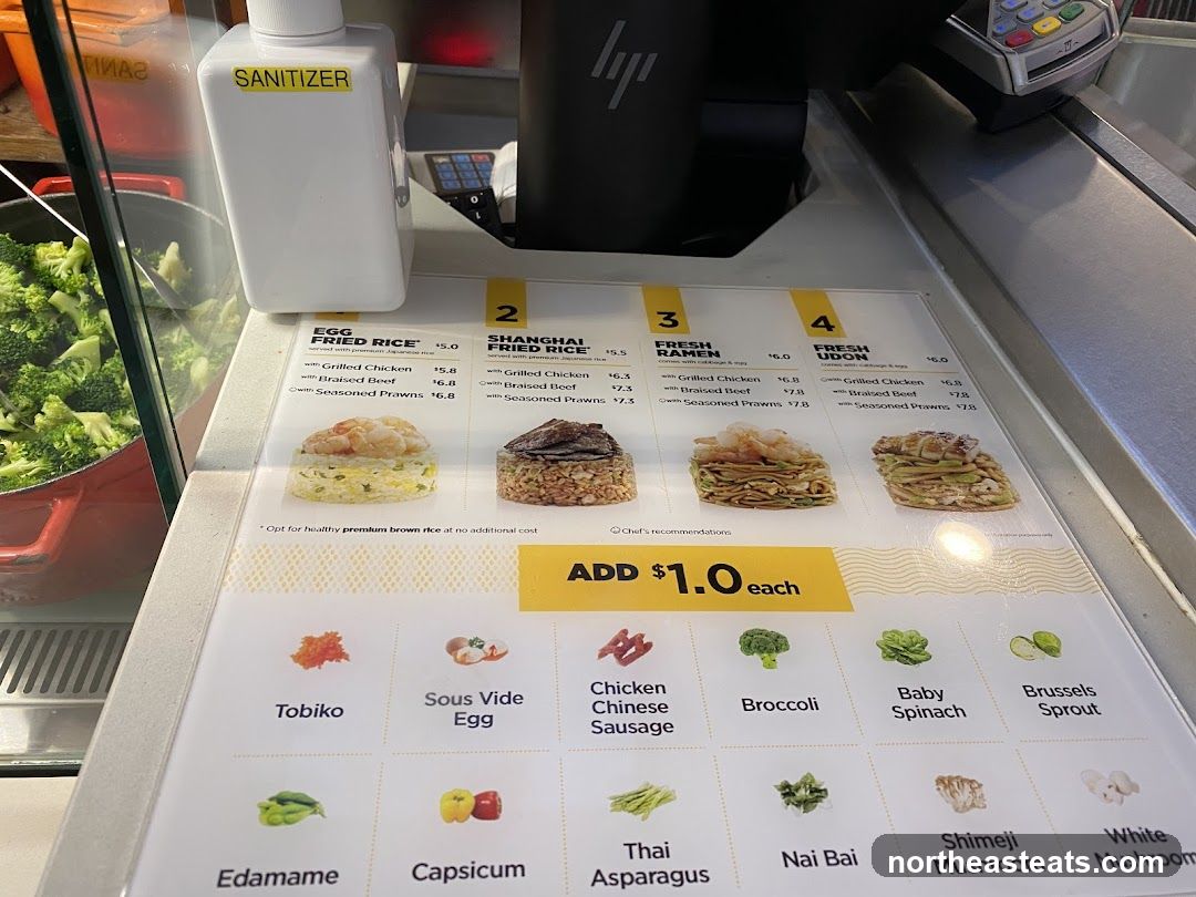 Food Menu with Toppings