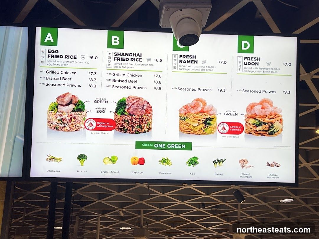 Fried Rice, Ramen, and Udon Menu