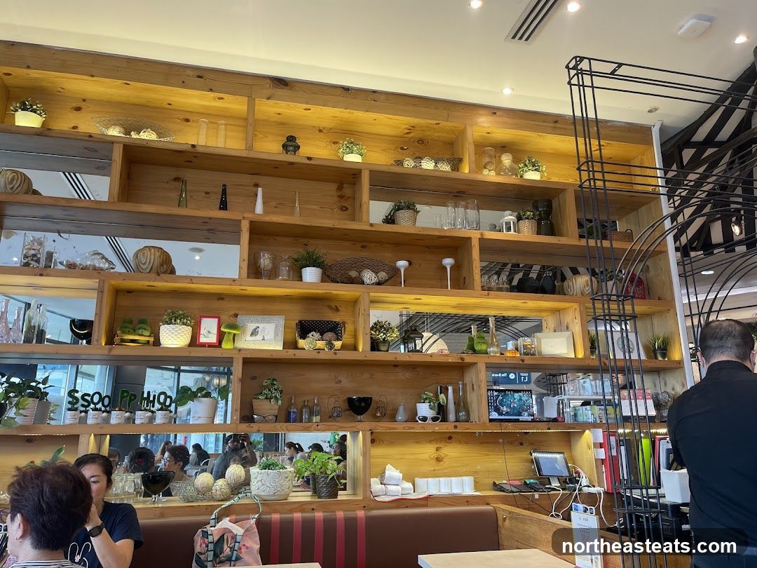 Restaurant Interior with Shelving