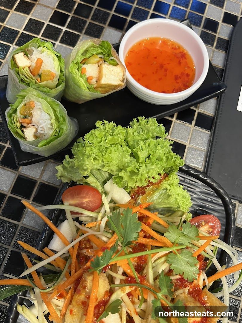 Fresh Spring Rolls and Salad