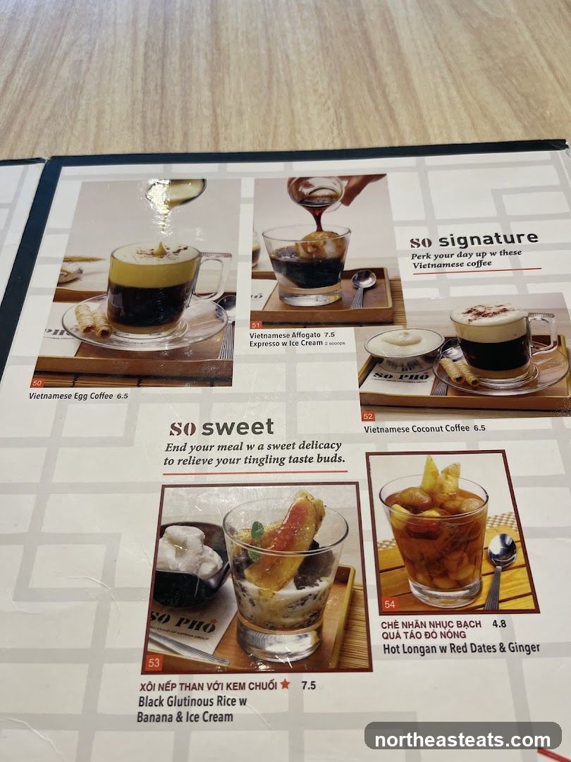 So Signature & So Sweet Menu