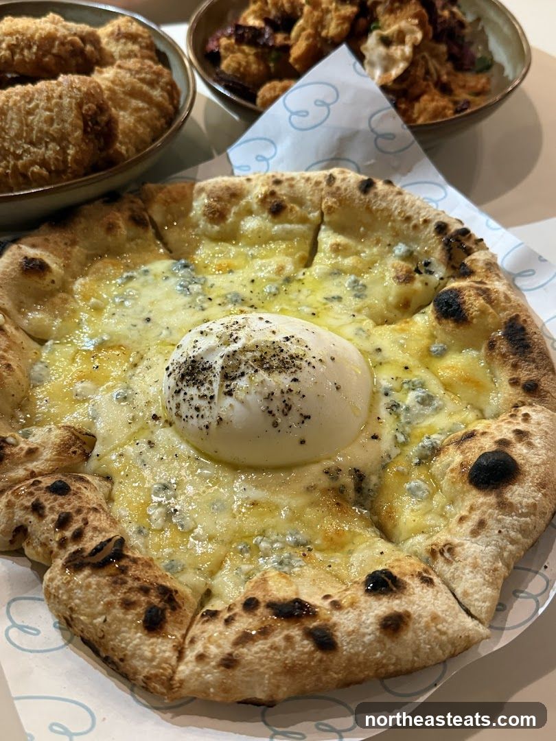 Four Cheese Pizza with Egg