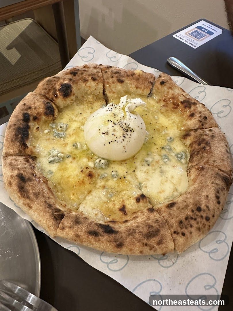 Four Cheese Pizza with Burrata