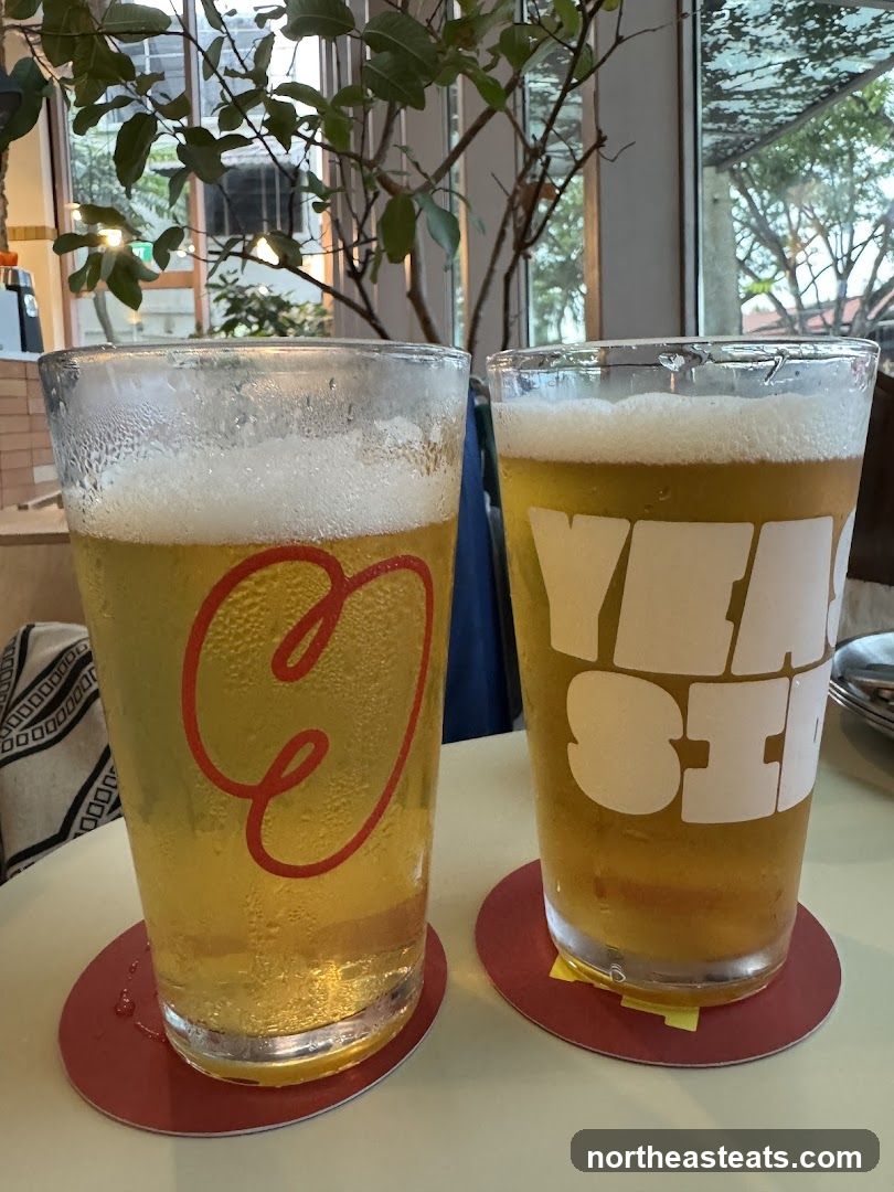 Two glasses of beer