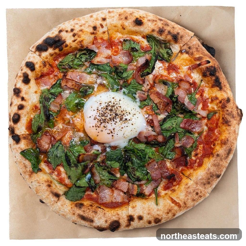 Pizza with Egg and Bacon
