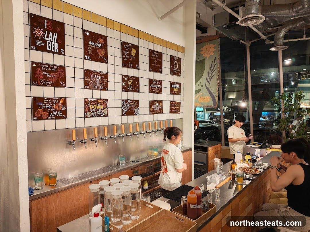 Bar with Beer Taps and Menu Boards