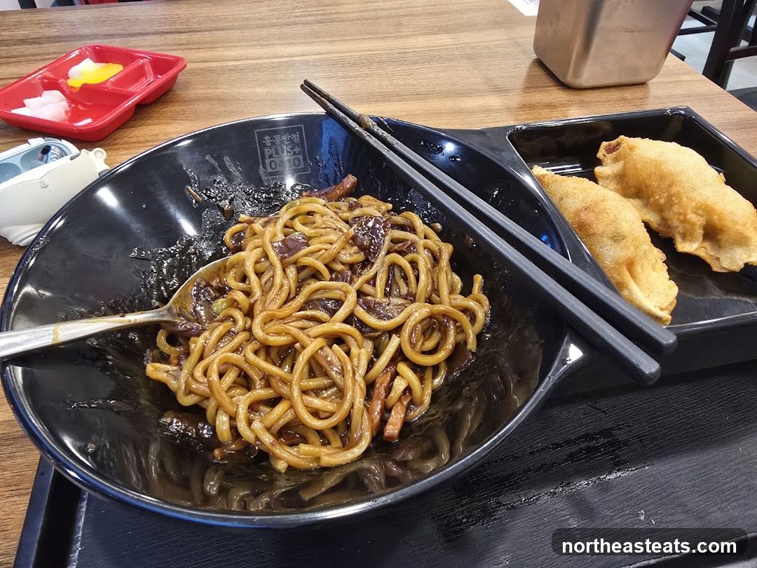 Jajangmyeon with Fried Dumplings