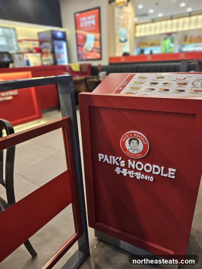 PAIK'S NOODLE Menu