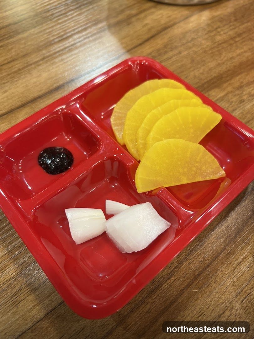 Pickled Radish and Onion with Dipping Sauce