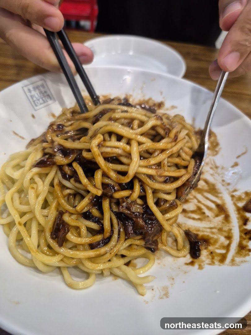 Noodles with Dark Sauce