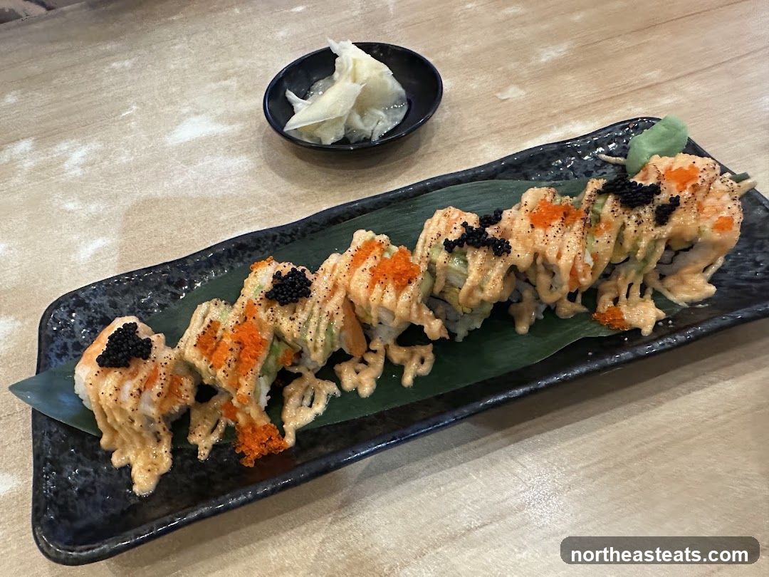 Sushi Roll with Toppings