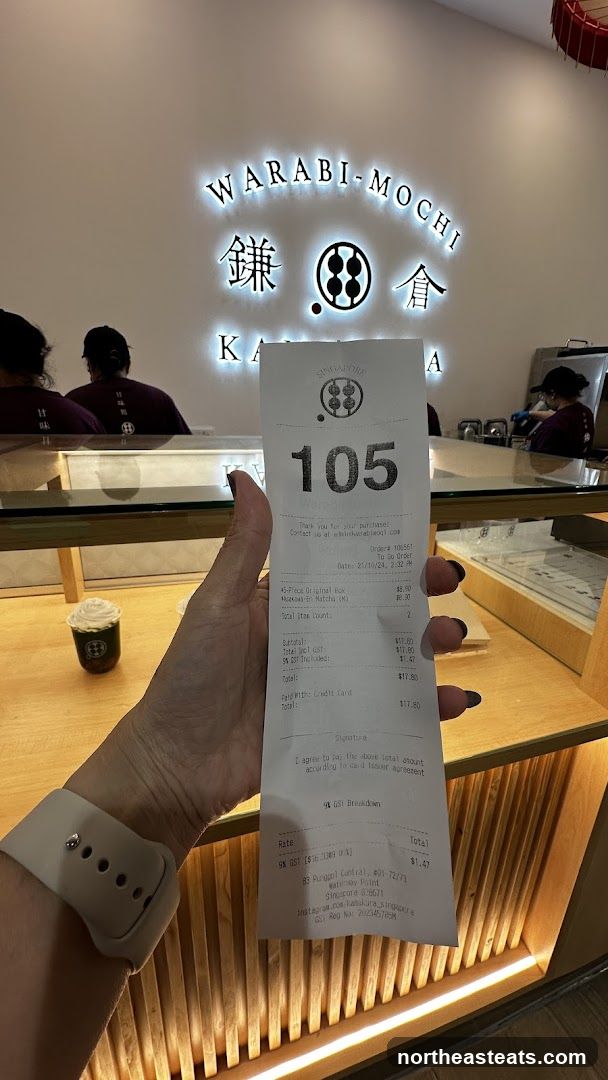 Receipt from Warabi-Mochi