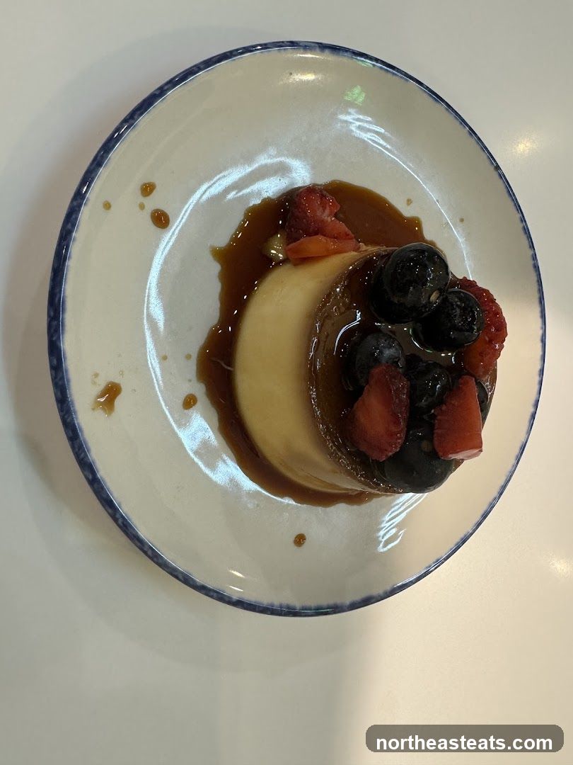Dessert with Berries and Caramel
