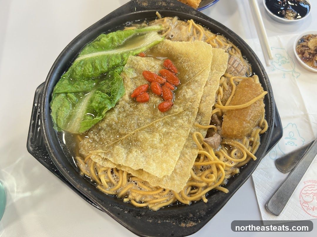 Noodle Dish with Tofu Skin and Goji Berries