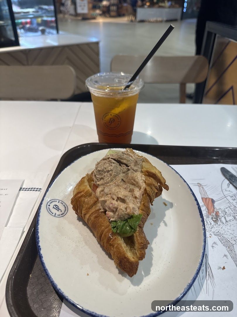 Tuna Croissant and Iced Tea