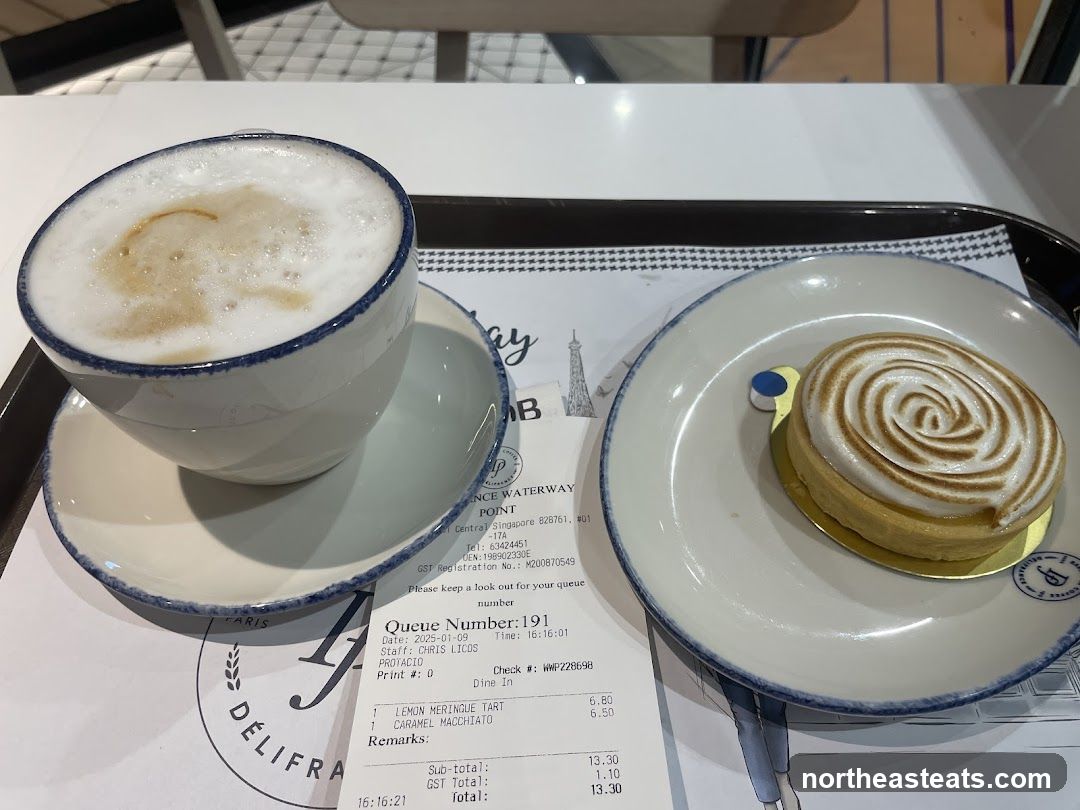 Coffee and Tart with Receipt