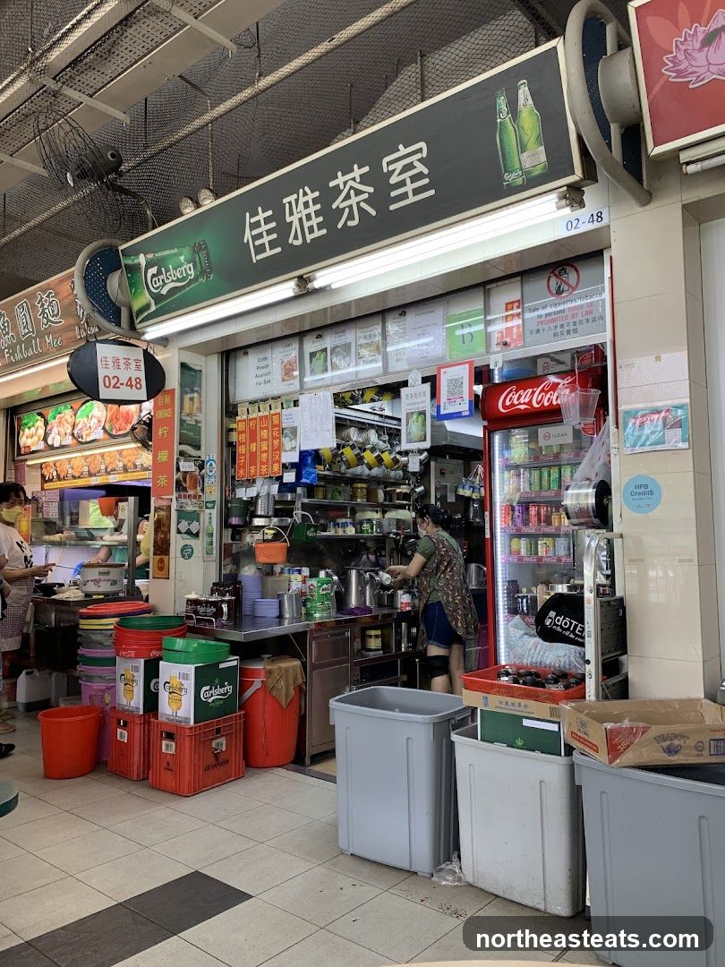 Food Stall with Drinks and Supplies