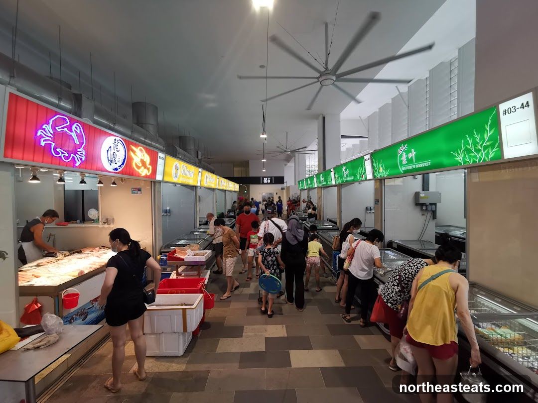 Indoor Market with Seafood Stalls