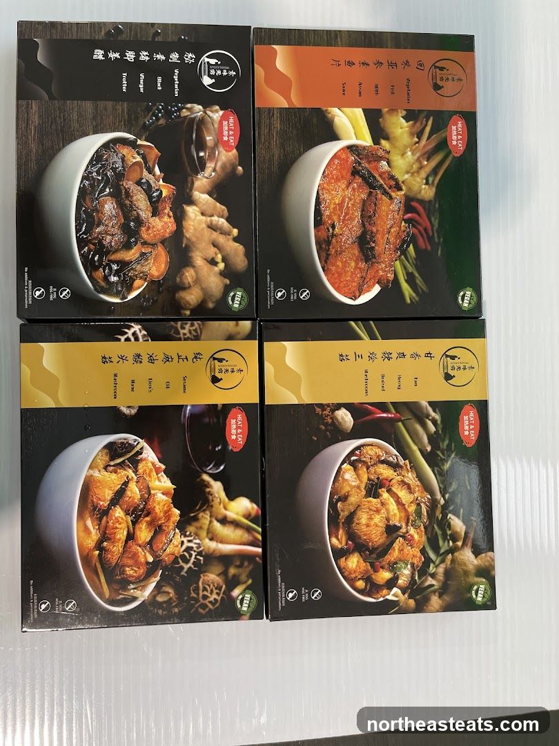 Four Boxes of Vegetarian Food